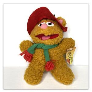 Vintage 1987 Mcdonald's Baby Fozzie Bear Muppets Christmas Plush Toy Jim Henson